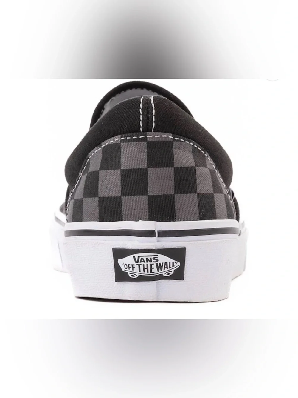 Vans Slip-On Checkerboard Gray/Black Skate Shoe - Unisex - Men’s 8 Women’s 7 NWT